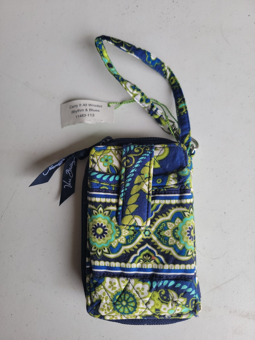 Vera Bradley Rhythm & Blues Carry It All Wristlet - Blue/Green Floral